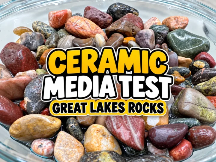 Ceramic media rock tumbling test