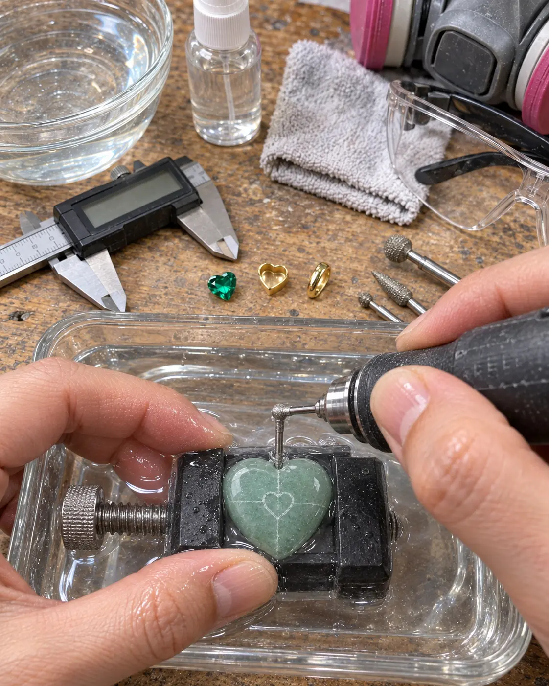 How to Make an Inlaid Gemstone Heart Pendant