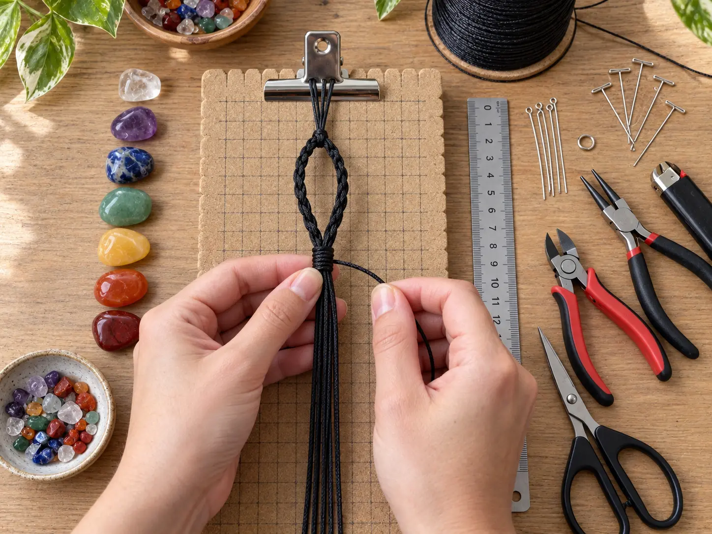 How to Make a Chakra Stone Car Hanging