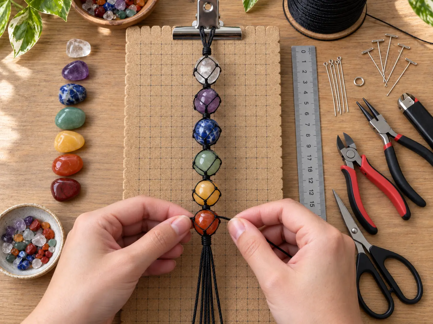 How to Make a Chakra Stone Car Hanging