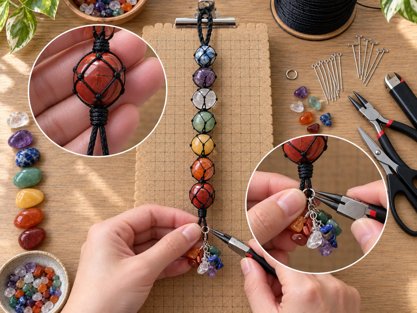 How to Make a Chakra Stone Car Hanging