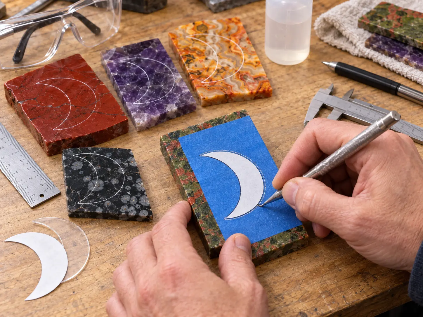 How to Carve a Gemstone Moon Face
