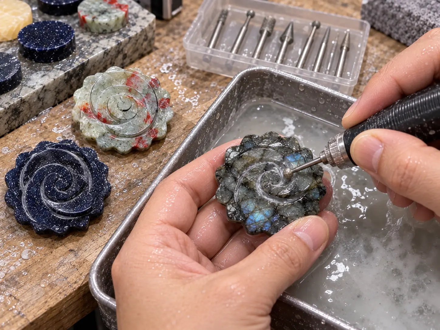 How to Carve a Gemstone Rose Pendant