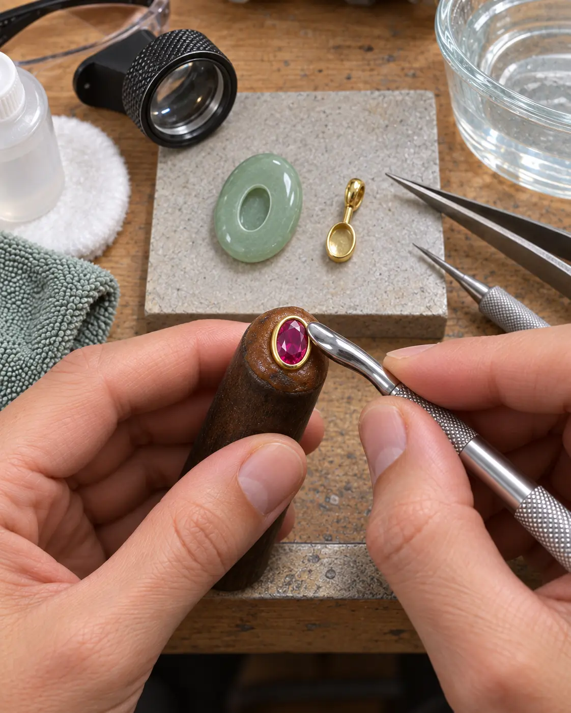 How to Make an Inlaid Gemstone Pendant